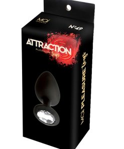 Analni Plug sa ukrasnim draguljem - crni