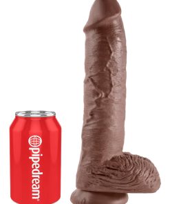 Alternative view of Smeđi dildo od 27 cm sa testisima